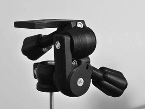 tripod head v2 camera 3d dslr openscad photography reprap vdslr 3d print model - Mito3D