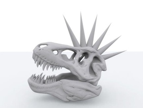 punk t-rex skull creatures dinosaur trexremix 3d print model - Mito3D