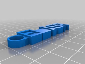 my customized message keychain elisa organization 3d print model - Mito3D