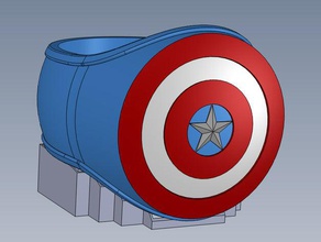 captain america ring props 3d print model - Mito3D