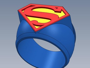 superman anello oggetti di scena fumetti dc justice league 3d print model - Mito3D