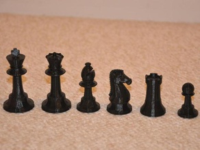 classic chess set glchess pieces 3d print model - Mito3D