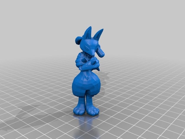 lucario 3d drucken anime pokemon 3D print model - Mito3D