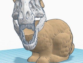 rawr Skulpturen bunny mashup - t-rex trexremix 3d print model - Mito3D