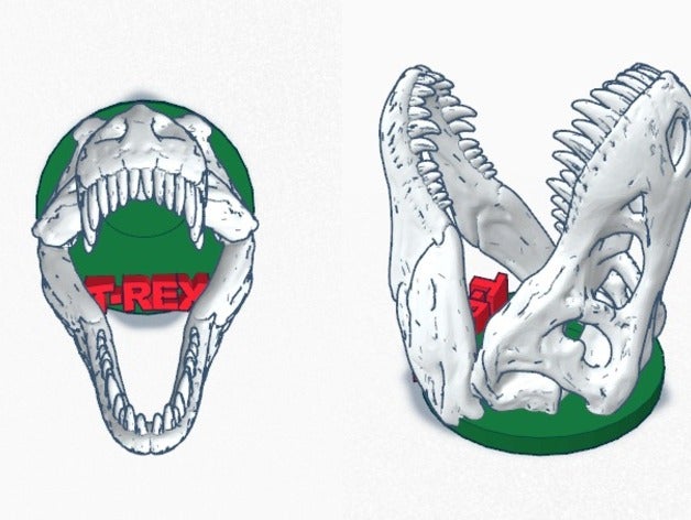 t-rex porte-stylo de l'organisation trexremix 3D print model - Mito3D