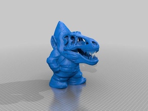gnome-rex yaratıklar dinozor komik gnomeremix gnomescan tarayıcı gnome scannr t t-rex trexremix 3d print model - Mito3D