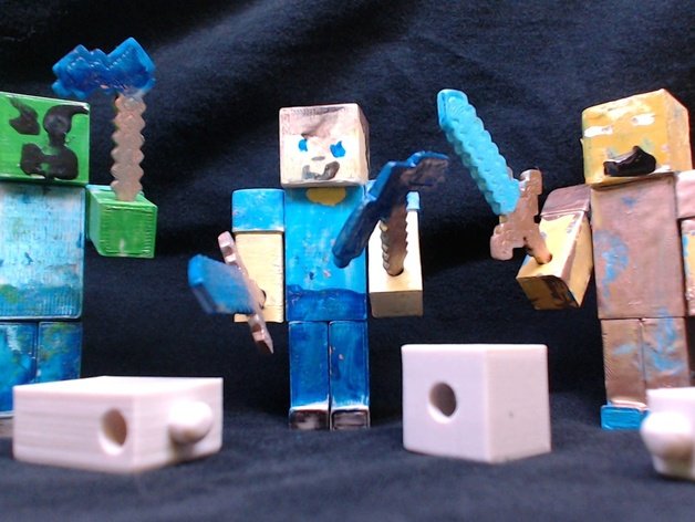 minecraft action figure i giocattoli giochi mestiere della miniera 3D print model - Mito3D