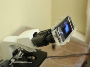 iphone 5 adaptador de microscopio biología el acrílico iphone5 laminado láser lasercut 3d print model - Mito3D