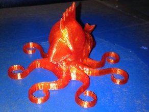 octocluck animaux animal mi mélanger de poussin poulet chuic le poulpe 3d print model - Mito3D