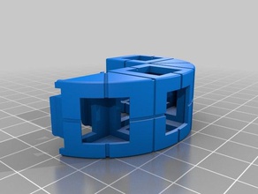 rokenbok diameter 3 half circle engineering bearing stem 3d print model - Mito3D