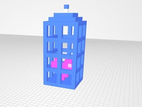 wibbly wobbly jiggly jangaly earrings blue doctor doctorwho heart hearts tardis true 3d print model - Mito3D