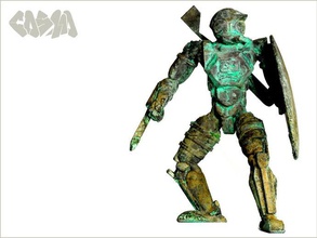 cosmonaut gladiator sculptures 3d print model - Mito3D