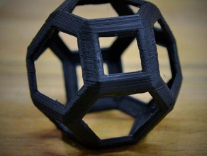 xyzers truncated octahedron math art dodecahedron 3d print model - Mito3D
