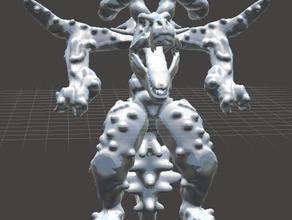 diablodino creatures demon dinosaur trex trexremix tyrell 3d print model - Mito3D