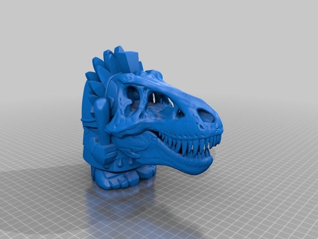 aztec t-rex les créatures chef trexremix 3D print model - Mito3D