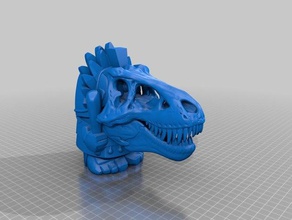 aztec t-rex creatures cheif trexremix 3d print model - Mito3D