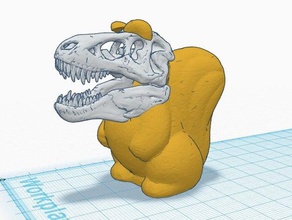 squirrelasaurus rex yaratıklar trexremix 3d print model - Mito3D