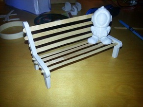 park bench model furniture openscad reprap 3d print model - Mito3D