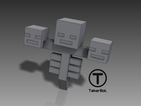 minecraft dépérir complètement articulé les jouets jeux takerbot wither squelette 3d print model - Mito3D