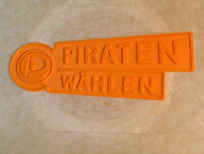 piraten w&aumlhlen schauobjekt coins badges piratenpartei 3d print model - Mito3D