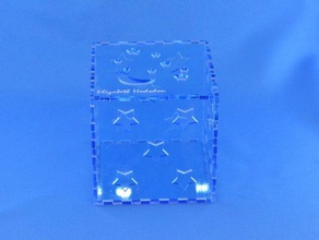 star case art 3d bleu clair cube laser lune robbinsvillehighschool les étoiles 3d print model - Mito3D