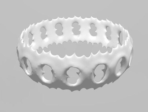 ince bilezik yüzük çivili sivri spikey diş 3d print model - Mito3D