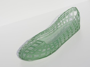 3d-druckbare Ballett flach Mode 3dprint Fuß Schuhe Schuh 3d print model - Mito3D