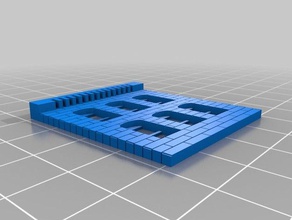 my customized modular building side 2 buildings structures 3d print model - Mito3D