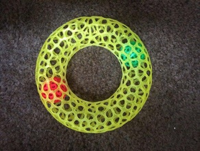 voronoi donut holes inside math art toy 3d print model - Mito3D