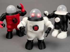 barraco bot diy figura de ação um anúncio blatt caranguejo crabstronaut kit lulzbot modelo radioshack robô solda todd brinquedo zenix 3d print model - Mito3D