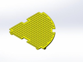 rokenbok curva de la cubierta placa clavos ingeniería 3d print model - Mito3D