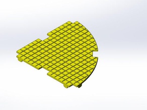 rokenbok geschwungene Deckplatte Quadrate engineering 3d print model - Mito3D