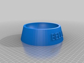 bella dog cat food bowl pets customized 3d print model - Mito3D