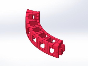 rokenbok küçük kavisli kiriş mühendislik 3d print model - Mito3D