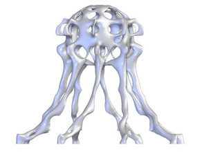 octo mercan matematik sanat organik voronoi 3d print model - Mito3D