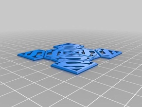 superman mosaico 3d impressão 3d print model - Mito3D
