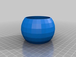 mi personalizados paramétrico de la esfericidad olla al aire libre jardín 3d print model - Mito3D
