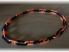 simple linked chains letter bracelets 3d print model - Mito3D