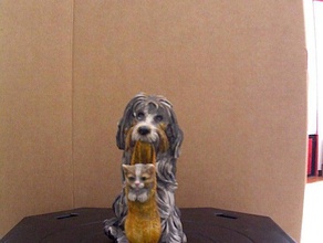 dog cat art makerbotdigitizer scansione 3d print model - Mito3D