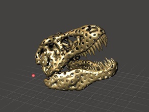 voronified t-rex de l'apprentissage trexremix 3d print model - Mito3D