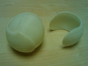 snap-locking sphere container other fave interlocking openscad present 3d print model - Mito3D