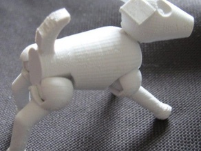 perrito nuevas articulaciones a los animales la articulación de rótula muñeca figura juguete 3d print model - Mito3D