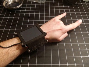 giyilebilir cyberpunk jest pad elektronik adafruit arduino cyborg hareketleri giriş aygıtı raspberry pi touchpad iz 3d print model - Mito3D