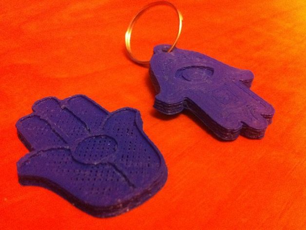 hamsa keychain keychains amulet evileye evil eye luck 3D print model - Mito3D