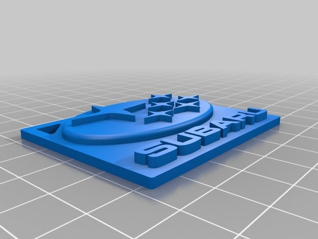 subaru logo keychain keychains car 3D print model - Mito3D