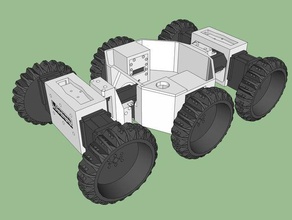 open academic-Roboter-Bausatz, sechs-Rad-Wunder, 6-Rad-Antrieb Roboter-Plattform mit dynamixel ax-12a servos Robotik 3d print model - Mito3D