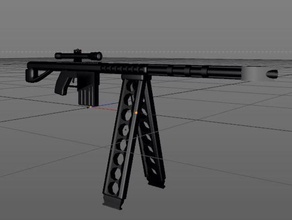 barret m82 cal50 3d impressão fusil francotirador mw3 armas 3d print model - Mito3D
