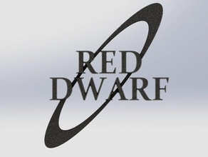 red dwarf-logo Zeichen logos 3d print model - Mito3D
