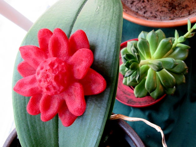 aux fleurs flottant décor 3D print model - Mito3D
