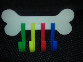 dog bone leash holder pets dogbone 3d print model - Mito3D